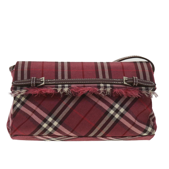BURBERRY Nova Check Shoulder Bag Nylon Red Auth ti917 - Picture 13 of 16